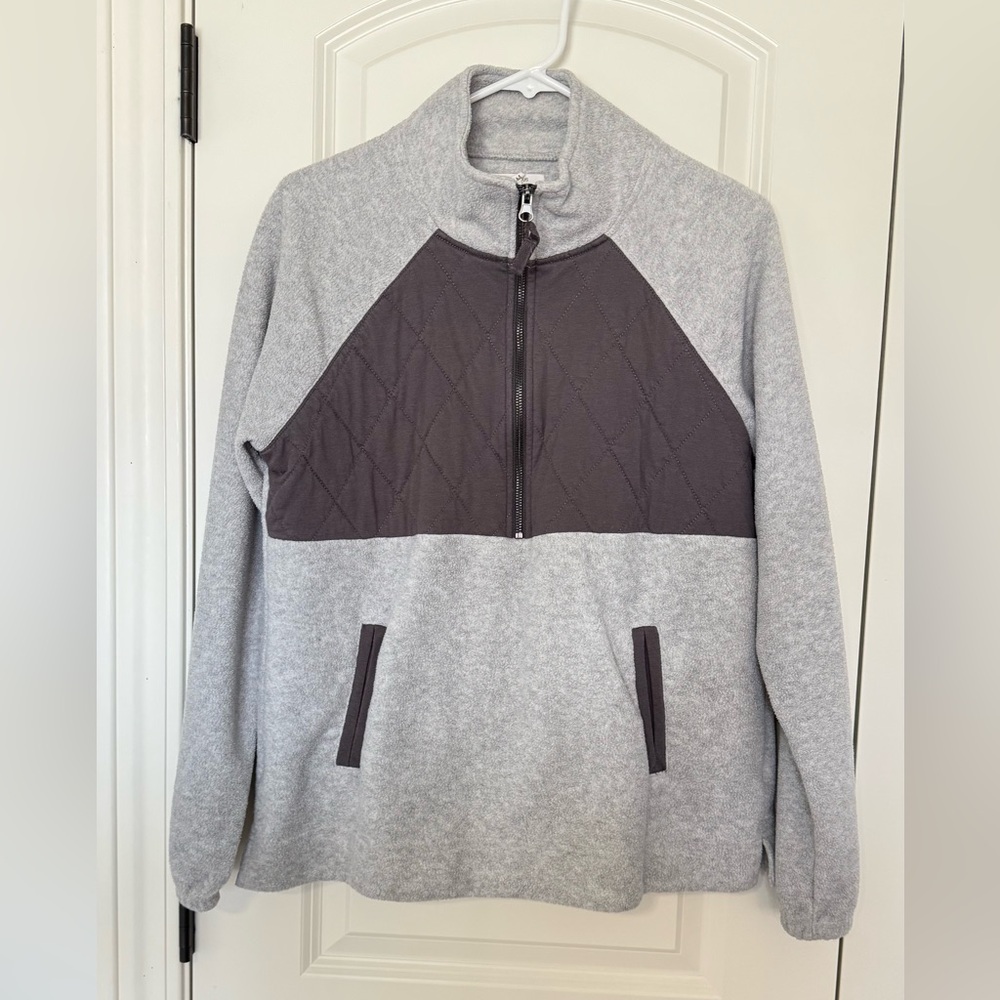 Maurices Gray Fleece Pullover 1/4 Zip